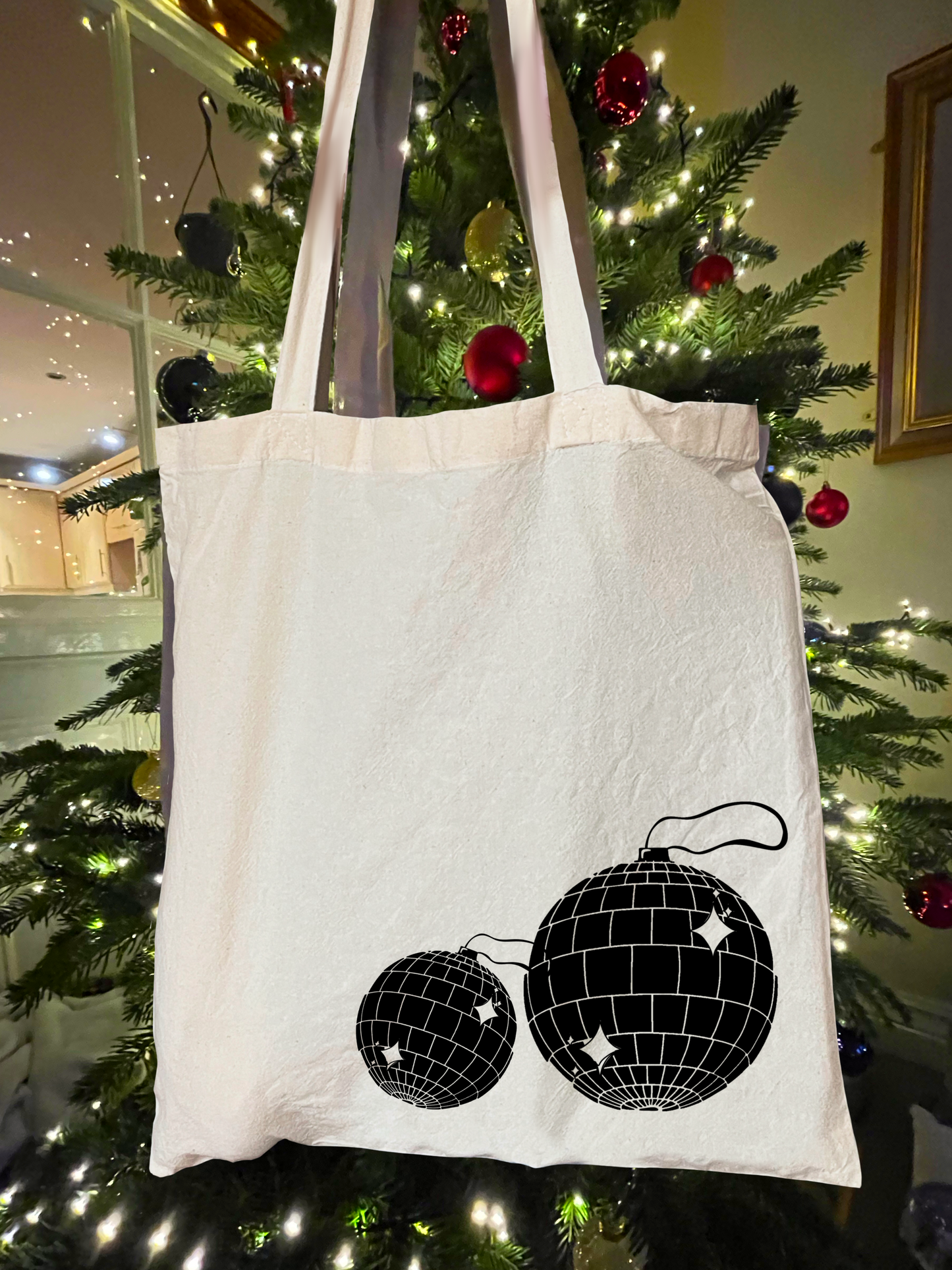 Disco Baubles Tote Bag | A Very Merry Birch Studios Christmas