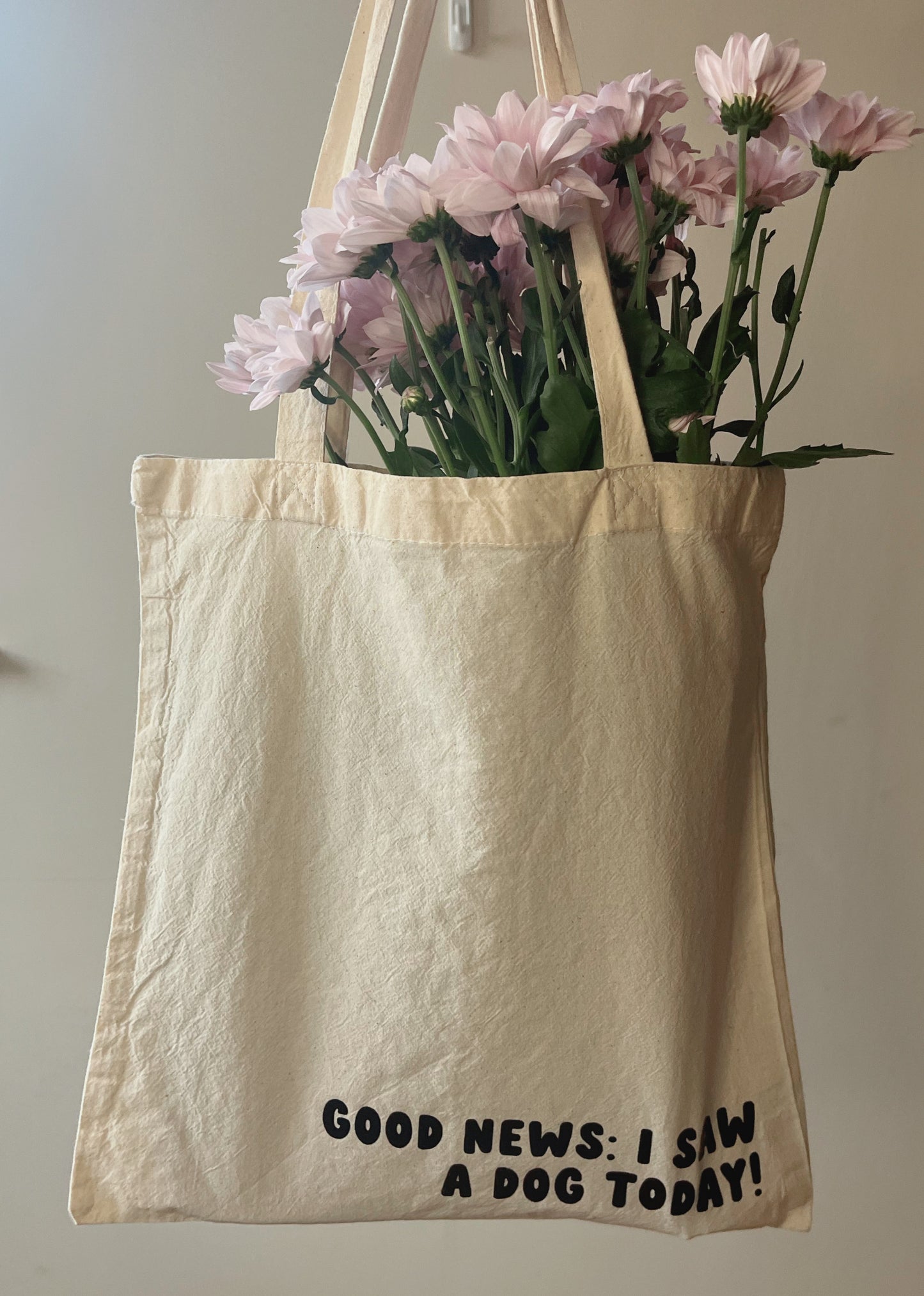Good News, I Saw a Dog Today Tote Bag