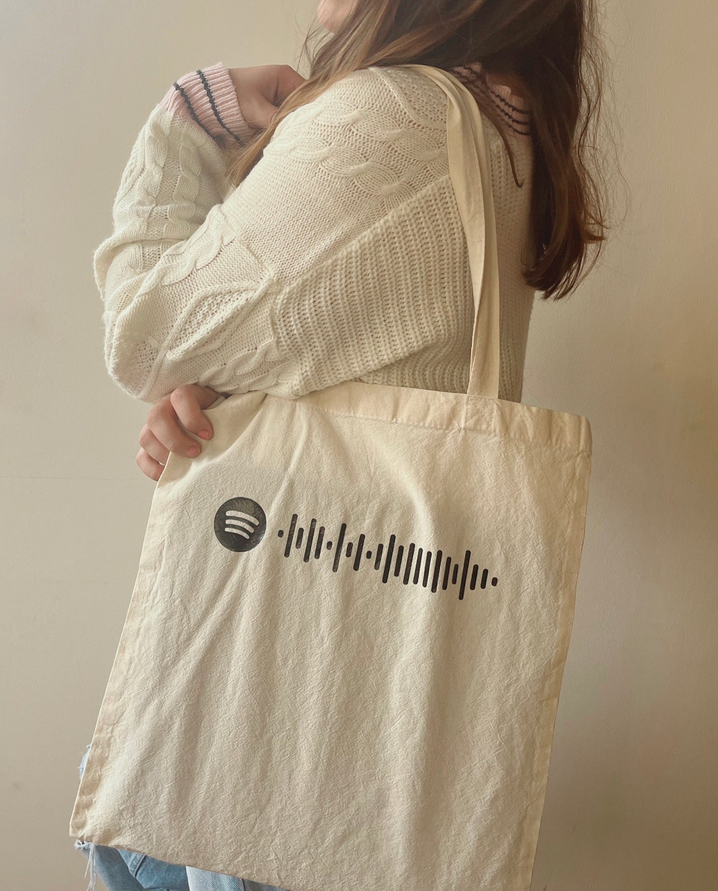Custom Spotify Scan Code Tote Bag