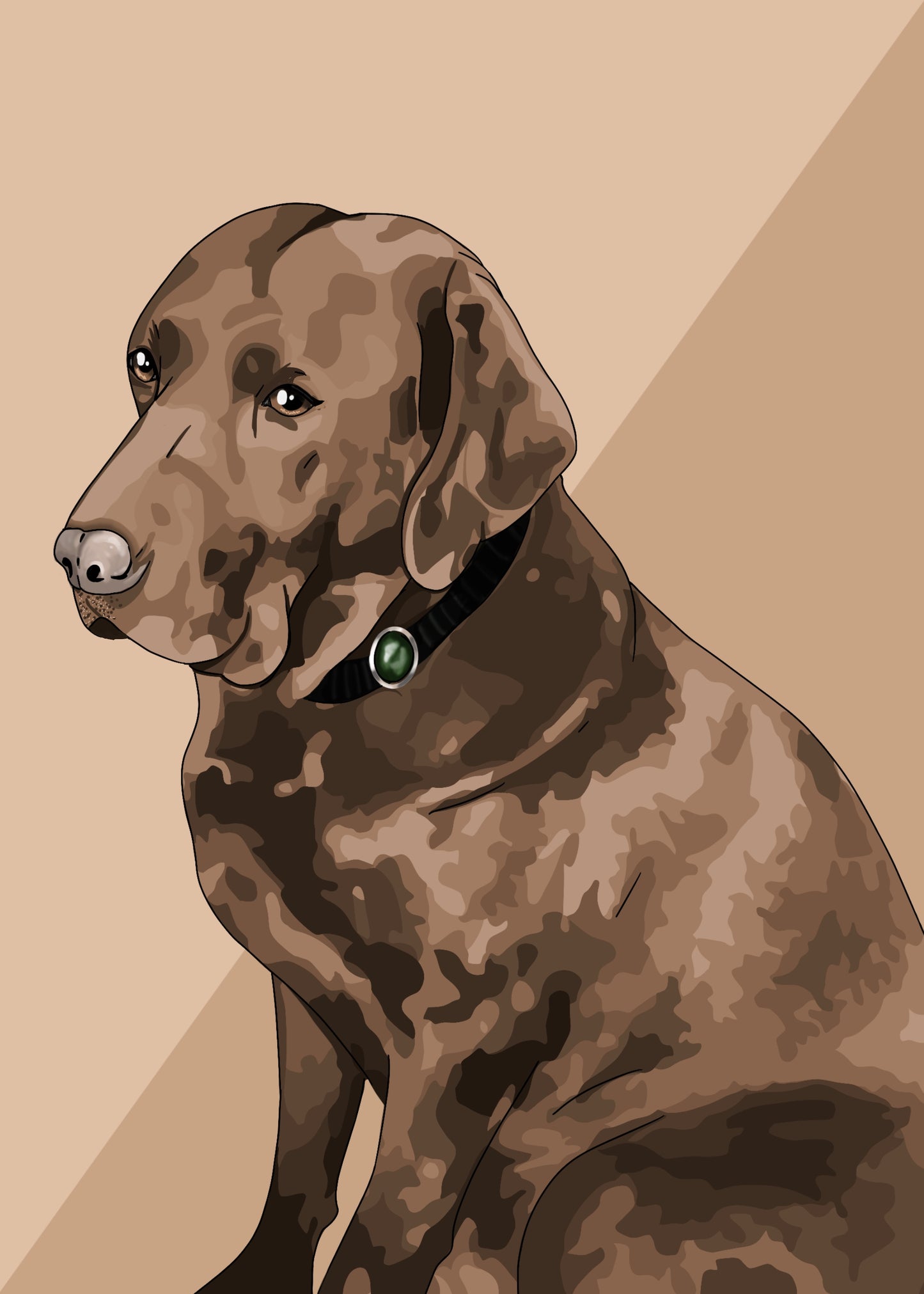 Custom Illustrated Dog Portrait | Birch Studios