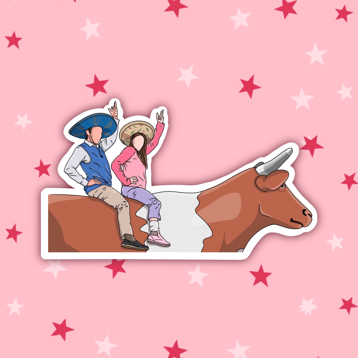 Sue & Brad on the Polyurethane Cow | The Middle