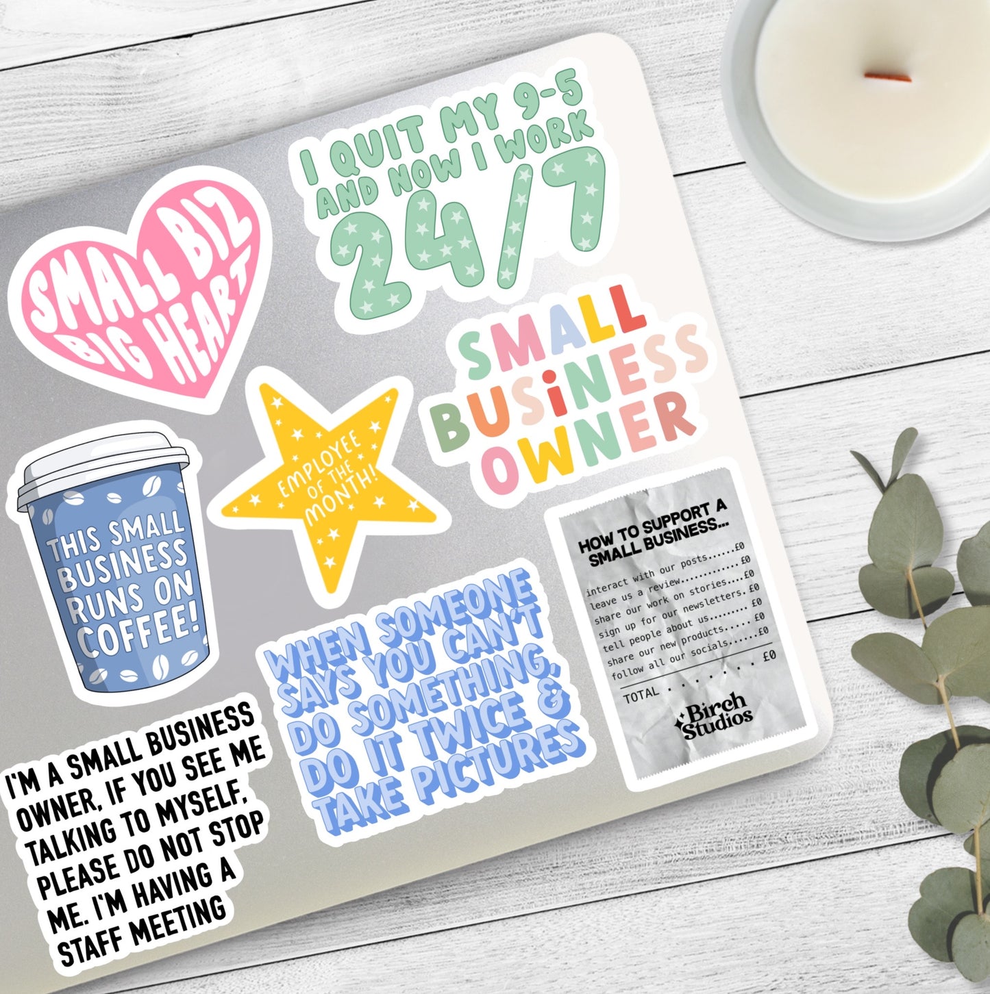 This Small Business Runs on Coffee Sticker