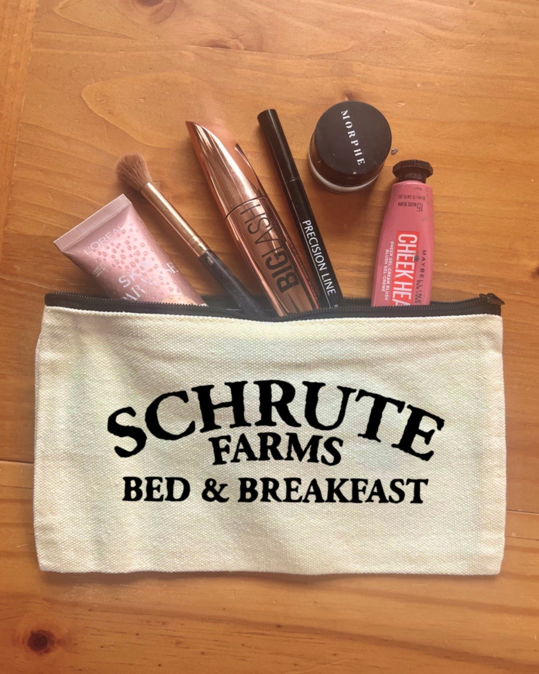 Schrute Farms Logo | The Office | Pencil Case | Makeup Bag | Small Zipped Pouch