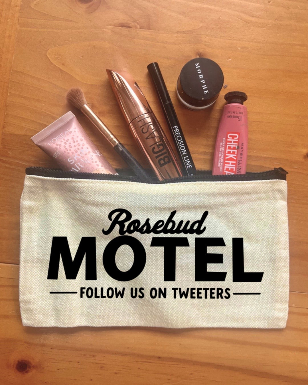 Rosebud Motel | Schitt's Creek | Pencil Case | Makeup Bag | Small Zipped Pouch