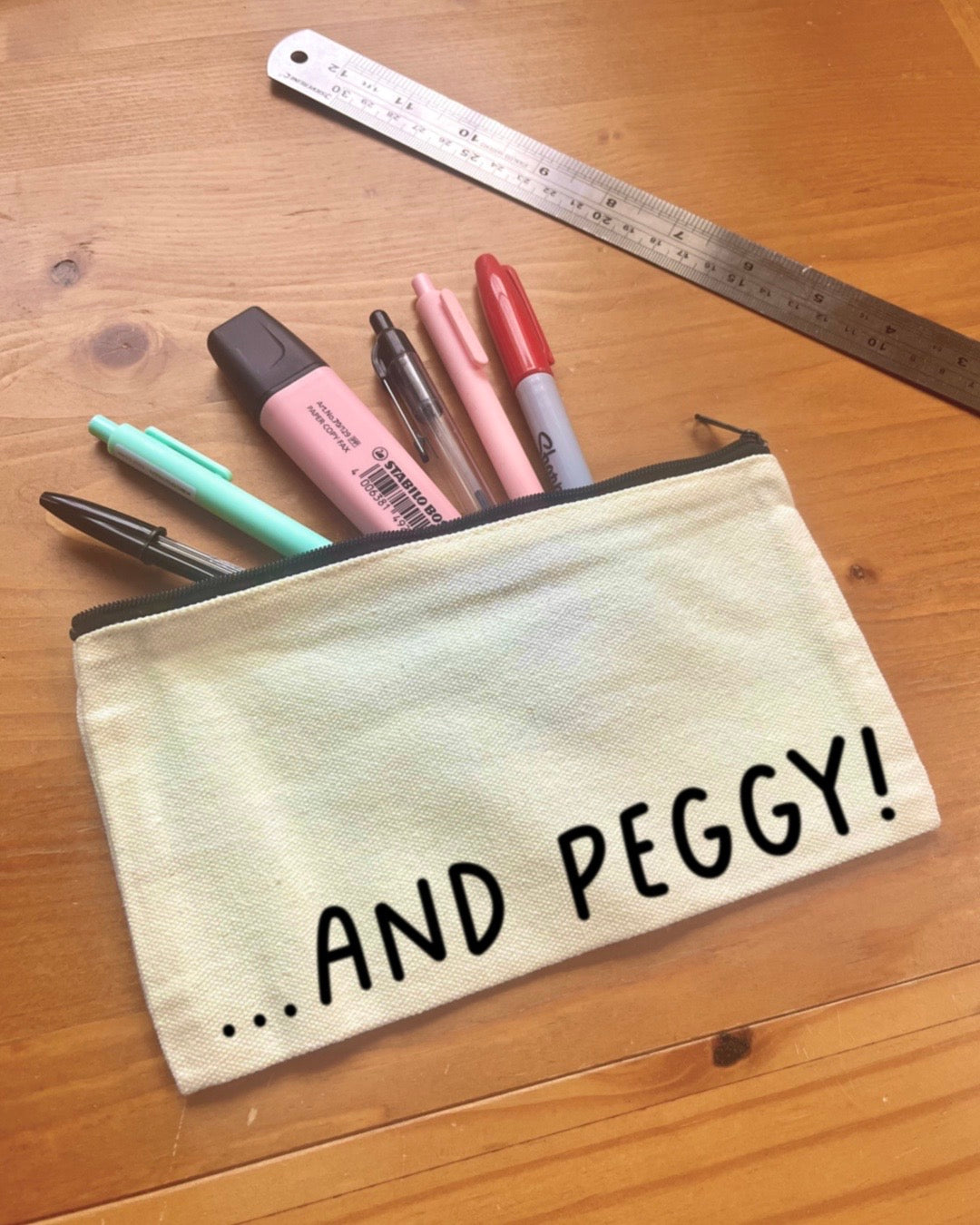 And Peggy! | Hamilton | Pencil Case | Makeup Bag | Small Zipped Pouch