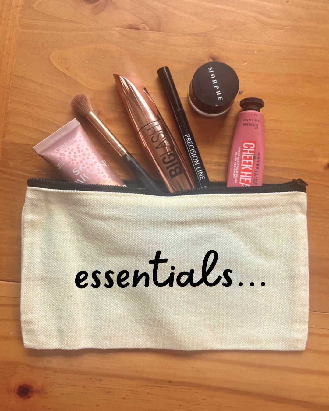Essentials | Pencil Case | Makeup Bag | Small Zipped Pouch