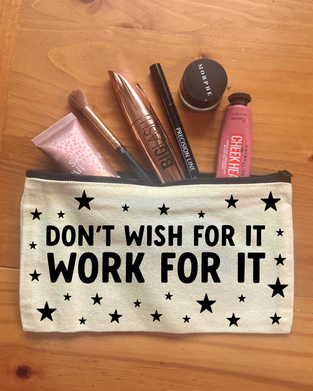 Work for It | Pencil Case | Makeup Bag | Small Zipped Pouch