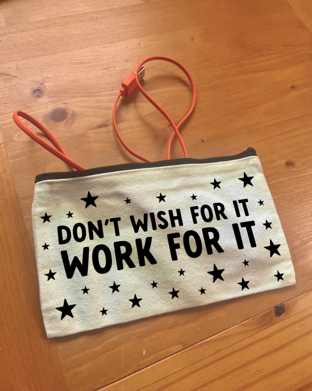 Work for It | Pencil Case | Makeup Bag | Small Zipped Pouch