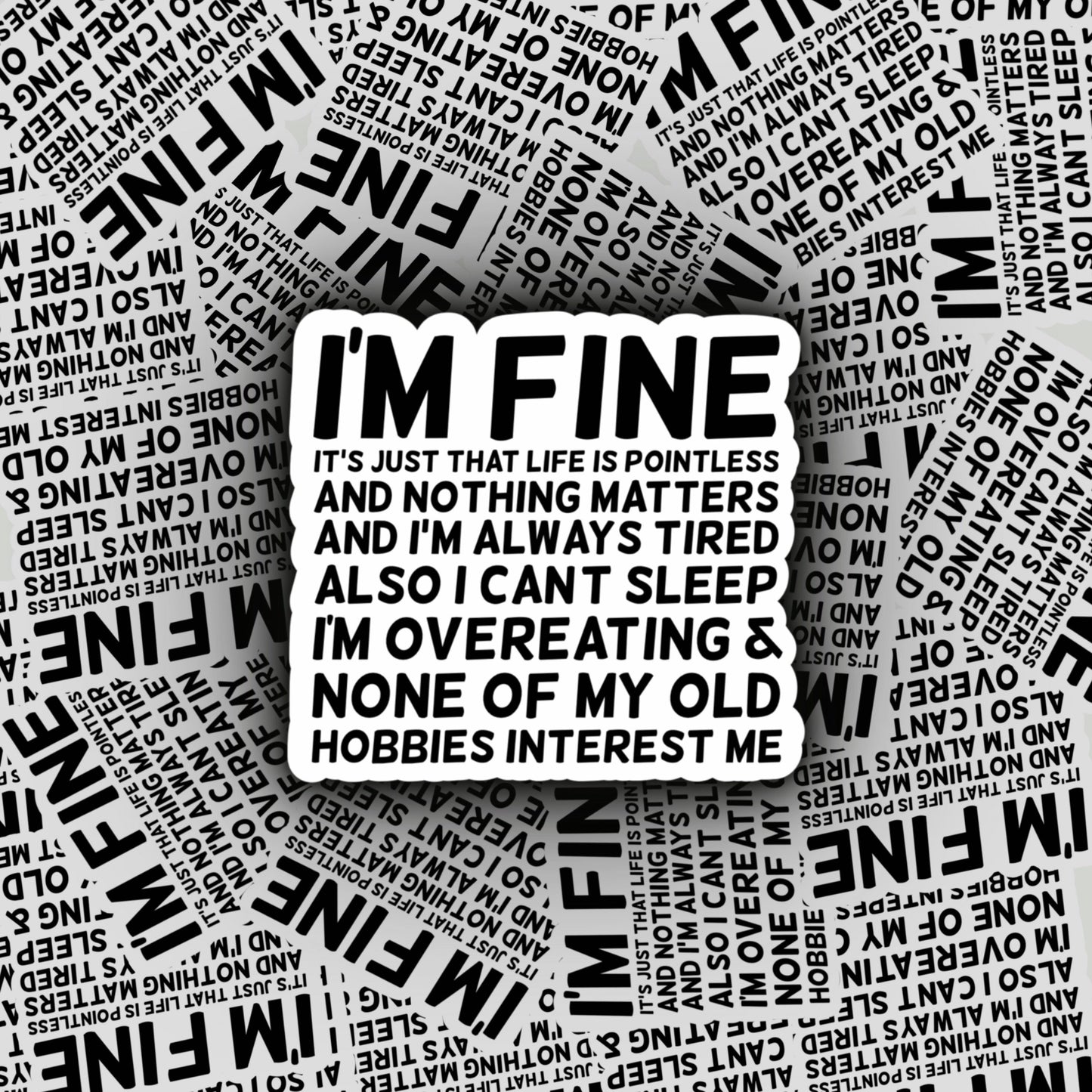 I’m Fine Sticker | Andy Dwyer | Parks & Recreation Stickers