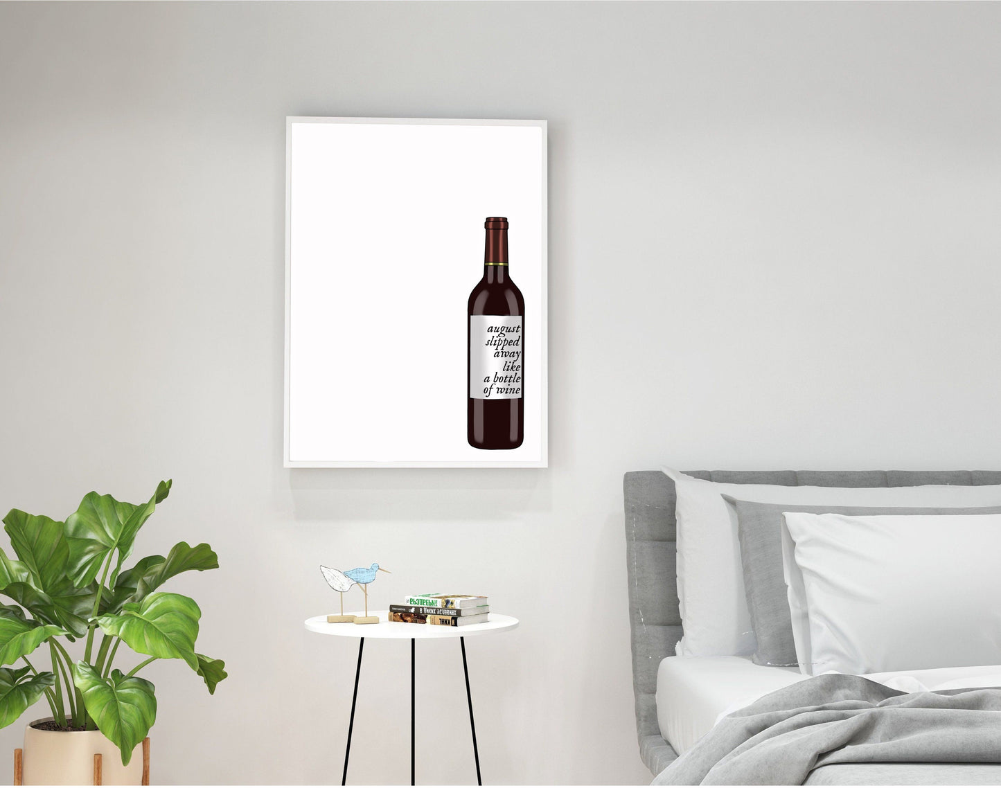 August Slipped Away Like a Bottle of Wine Print | Taylor Swift Print | Folklore | Digital Download