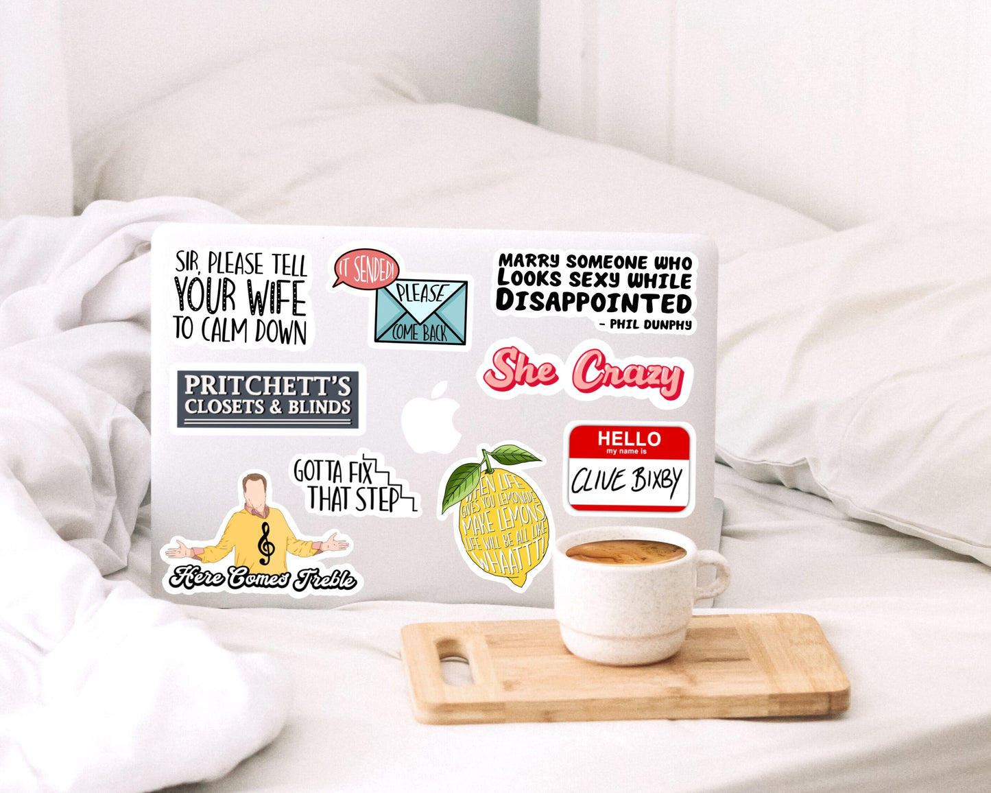 Sir Please Tell Your Wife to Calm Down | Mitch & Cam | Modern Family Sticker