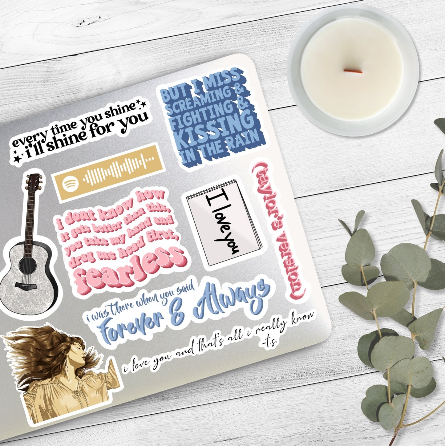 Fearless Lyrics Sticker | Head First, Fearless |Taylor Swift Sticker