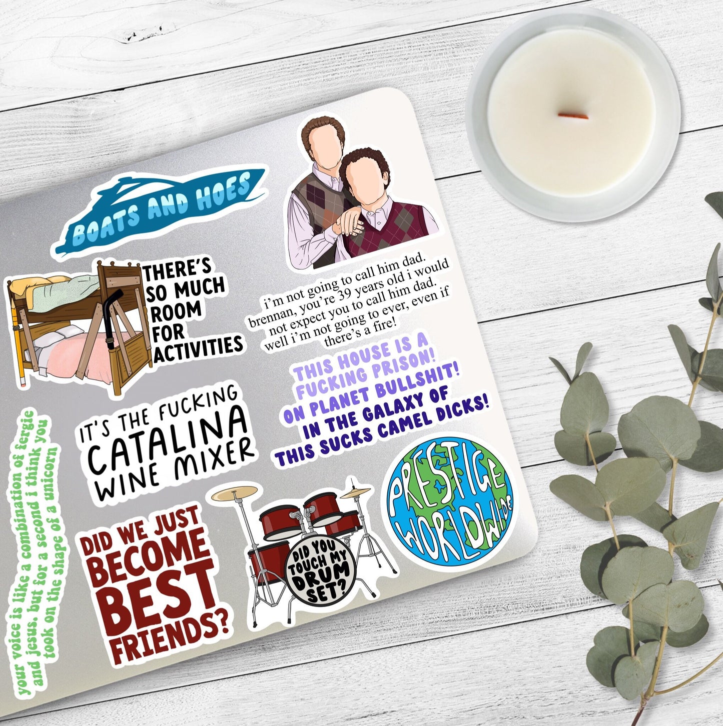 Prestige Worldwide Sticker | Step Brothers Stickers | Dale & Brennan Stickers