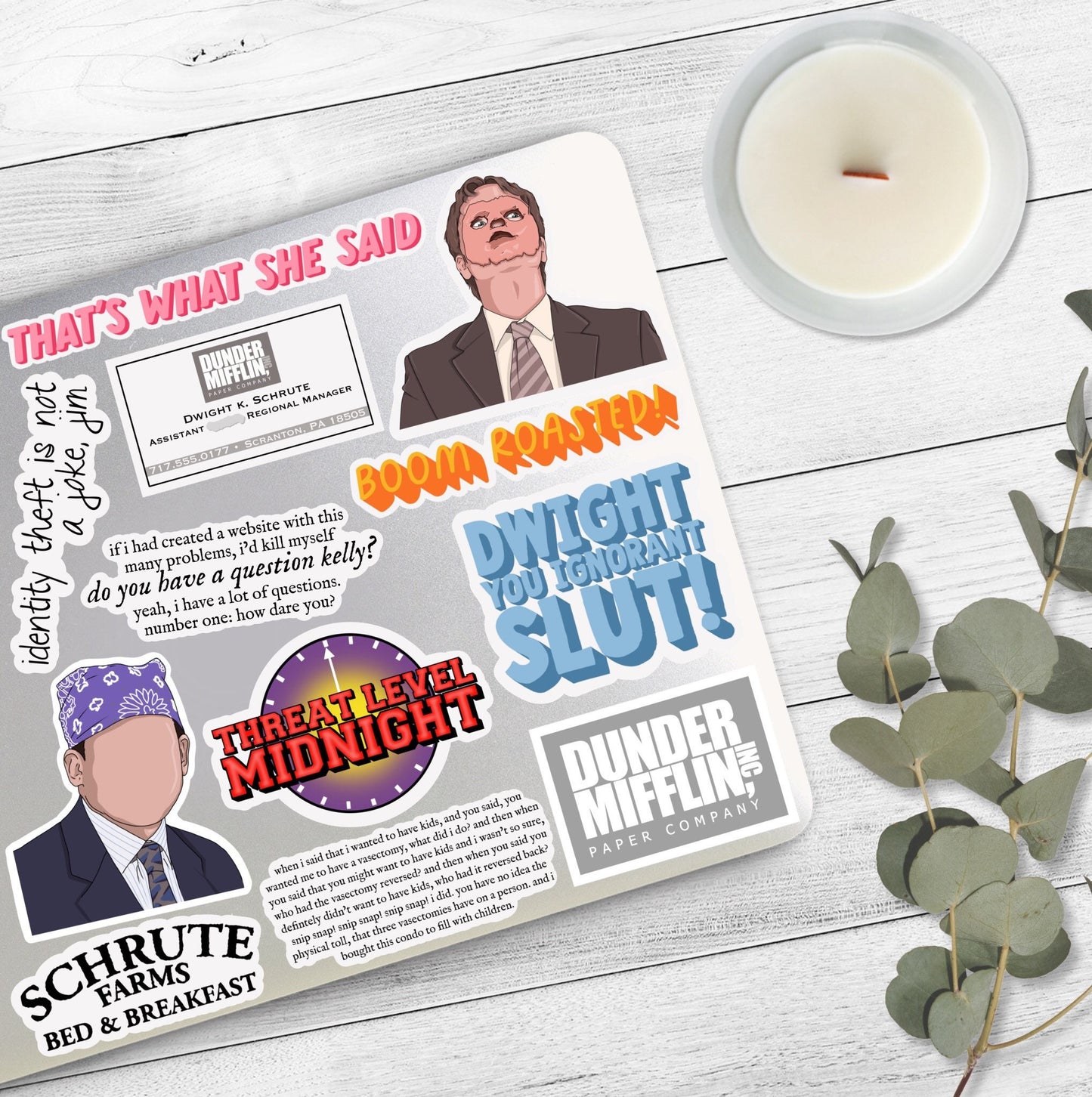 Identity Theft Is Not a Joke, Jim | Dwight | Office Stickers