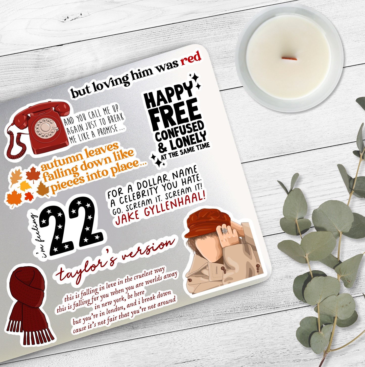 Red Album Cover | Taylor Swift Red (Taylor's Version) Stickers