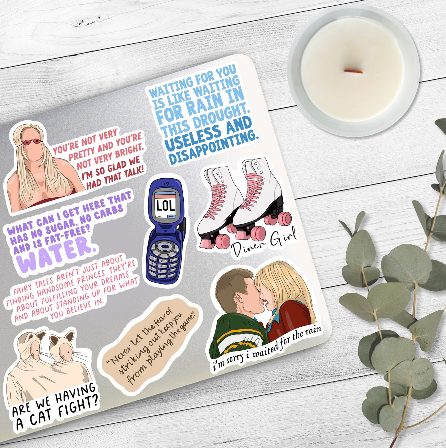 Diner Girl | Rollerskates | A Cinderella Story Stickers