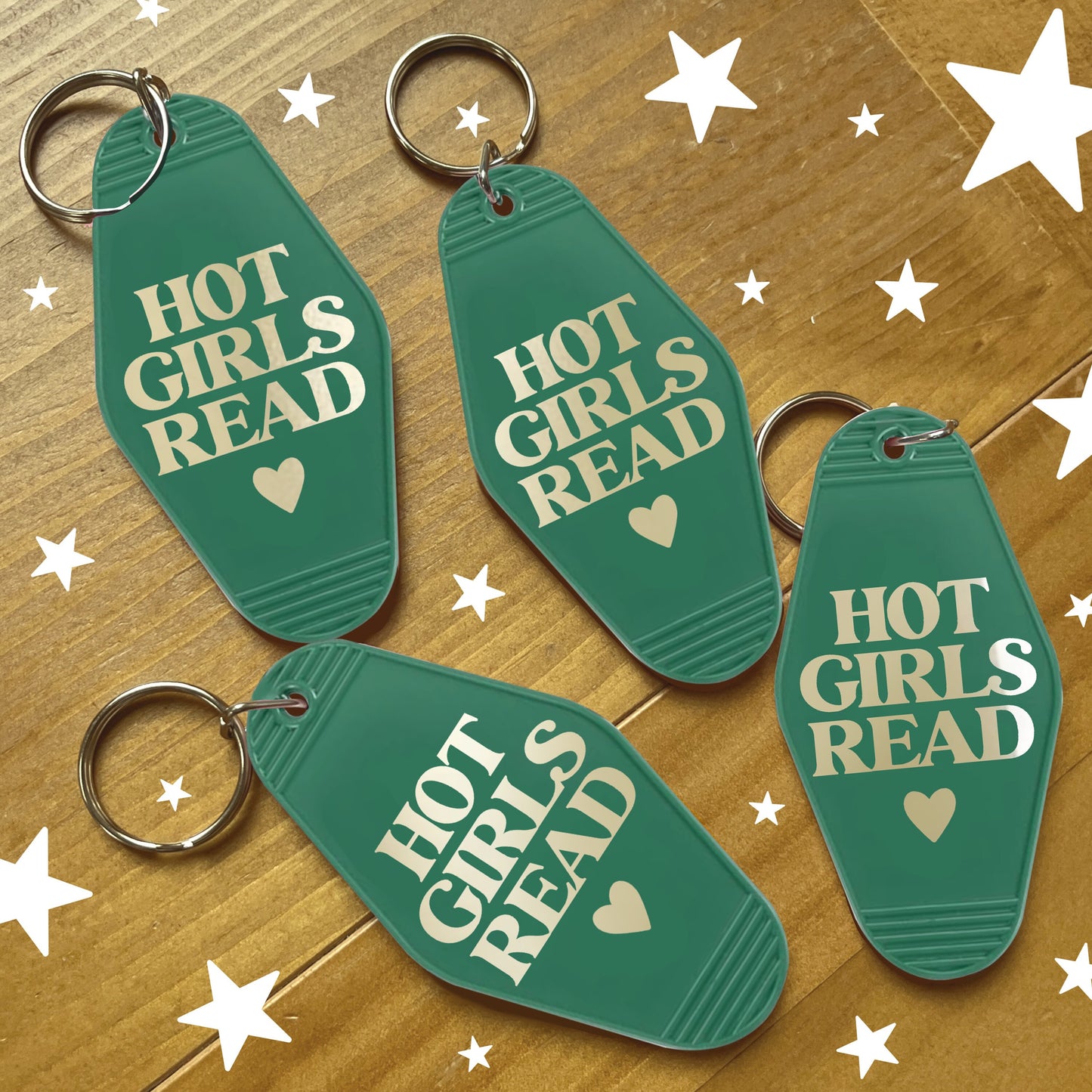 Hot Girls Read Keychain | Green Motel Style Keychains, Reading Gifts, Book Gifts, Bookworm Gifts, Bookish