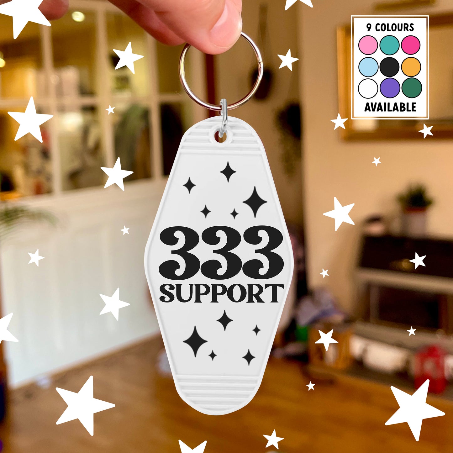 333 Angel Number Keychain