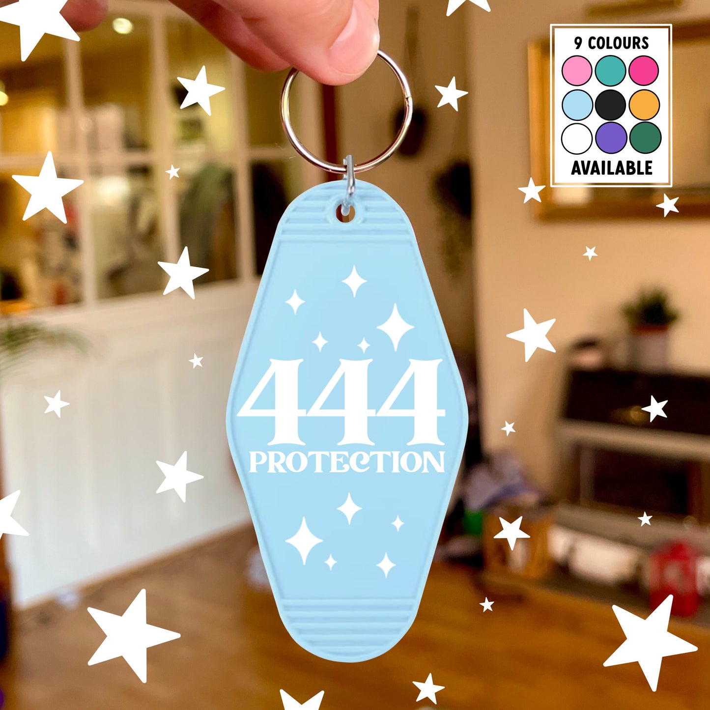 444 Angel Number Keychain