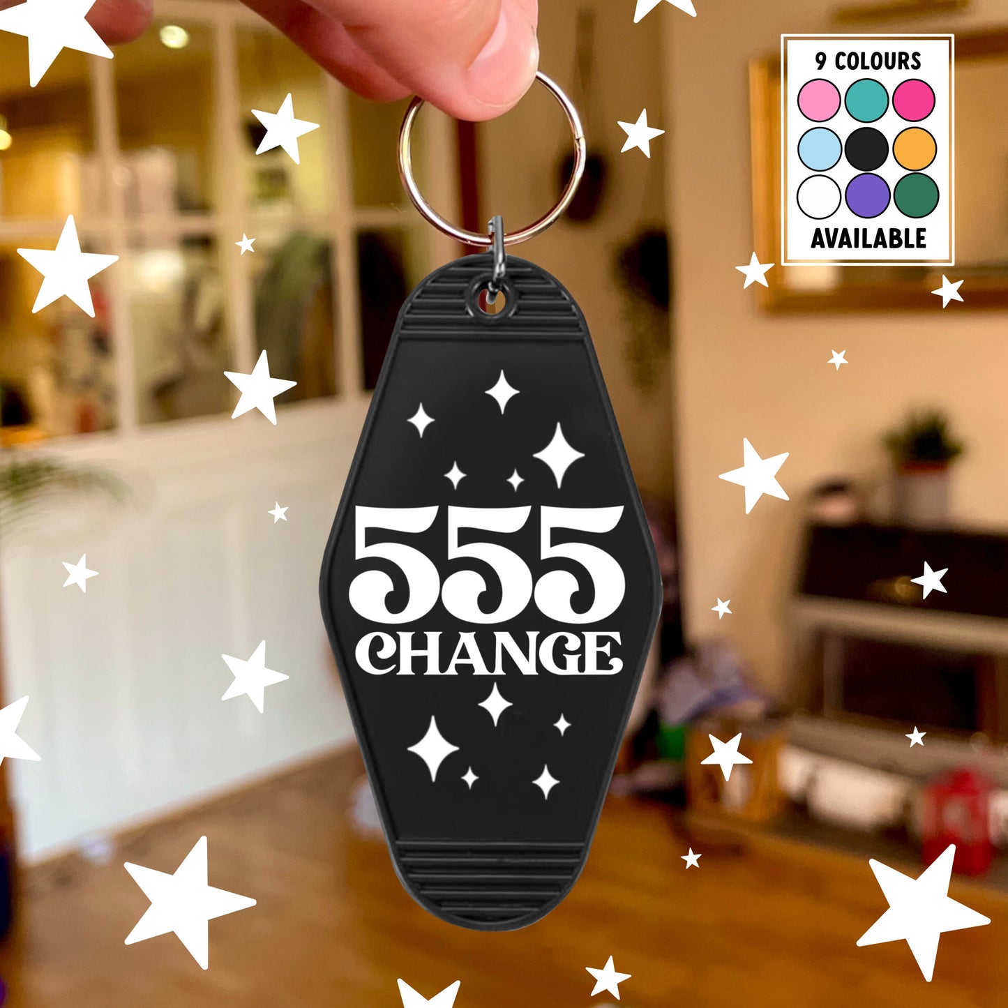555 Angel Number Keychain