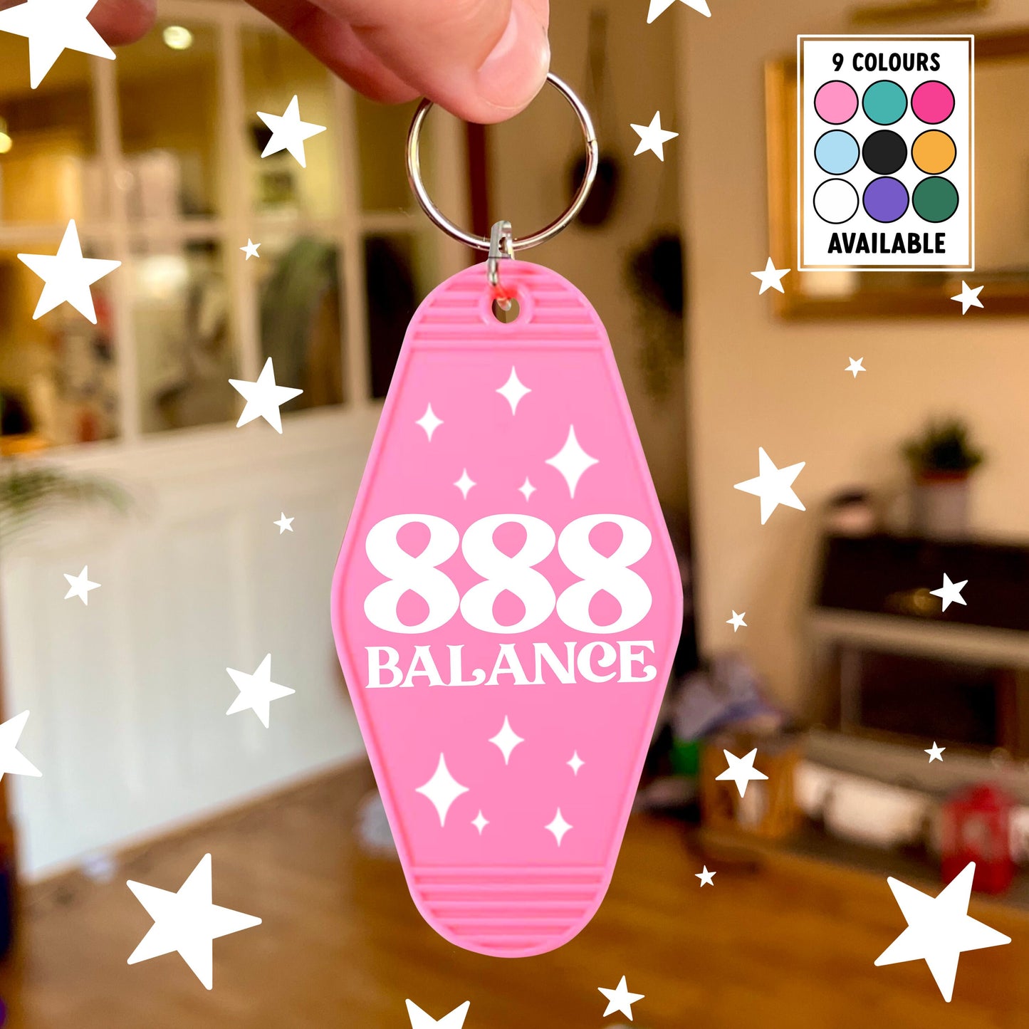 888 Angel Number Keychain