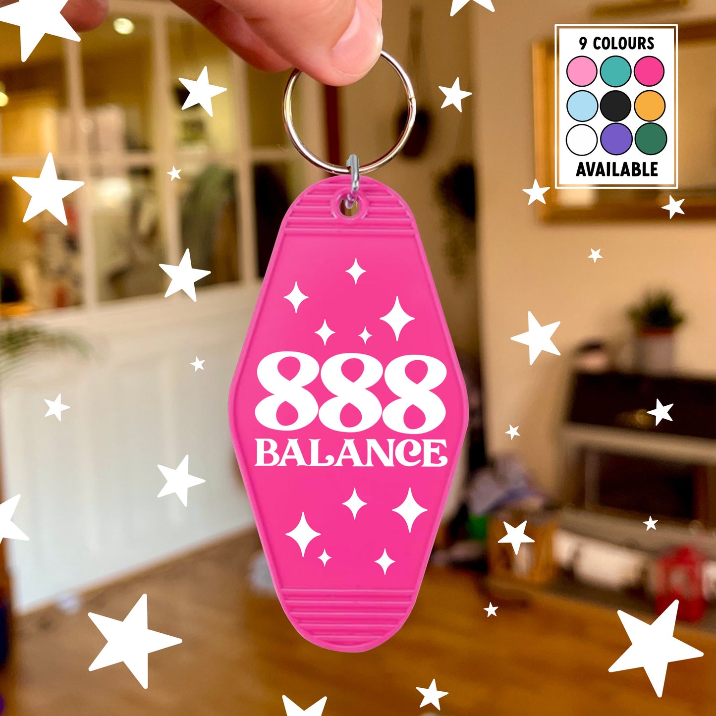888 Angel Number Keychain