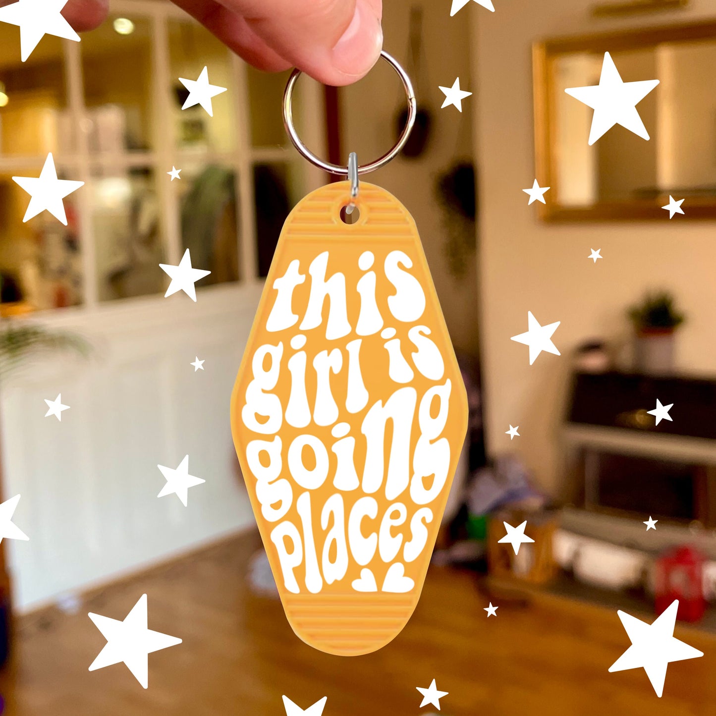 This Girl Is Going Places Keychain | Motel Style Keychains, 9 Colours, Passed Driving Test, Driving Test Gift, Exams Gift, Passed Exams