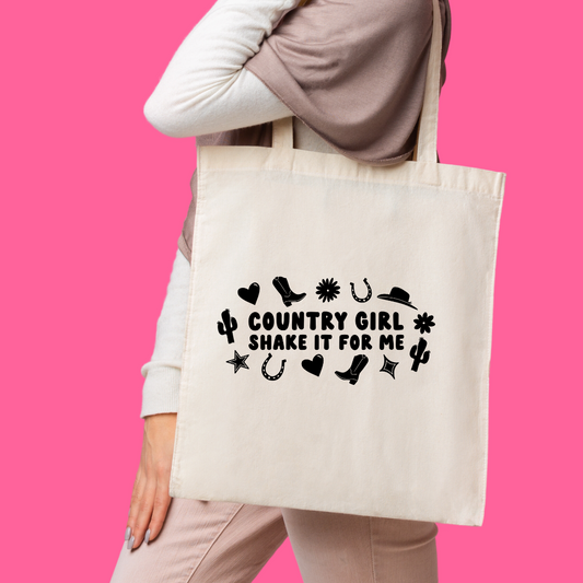 Shake It For Me | Country Cowgirl Tote Bag