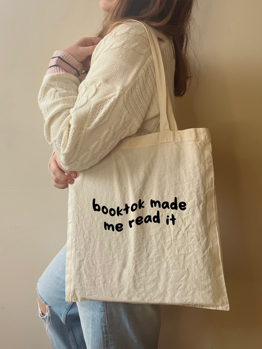 BookTok Made Me Read It Tote Bag | Hot Girls Read