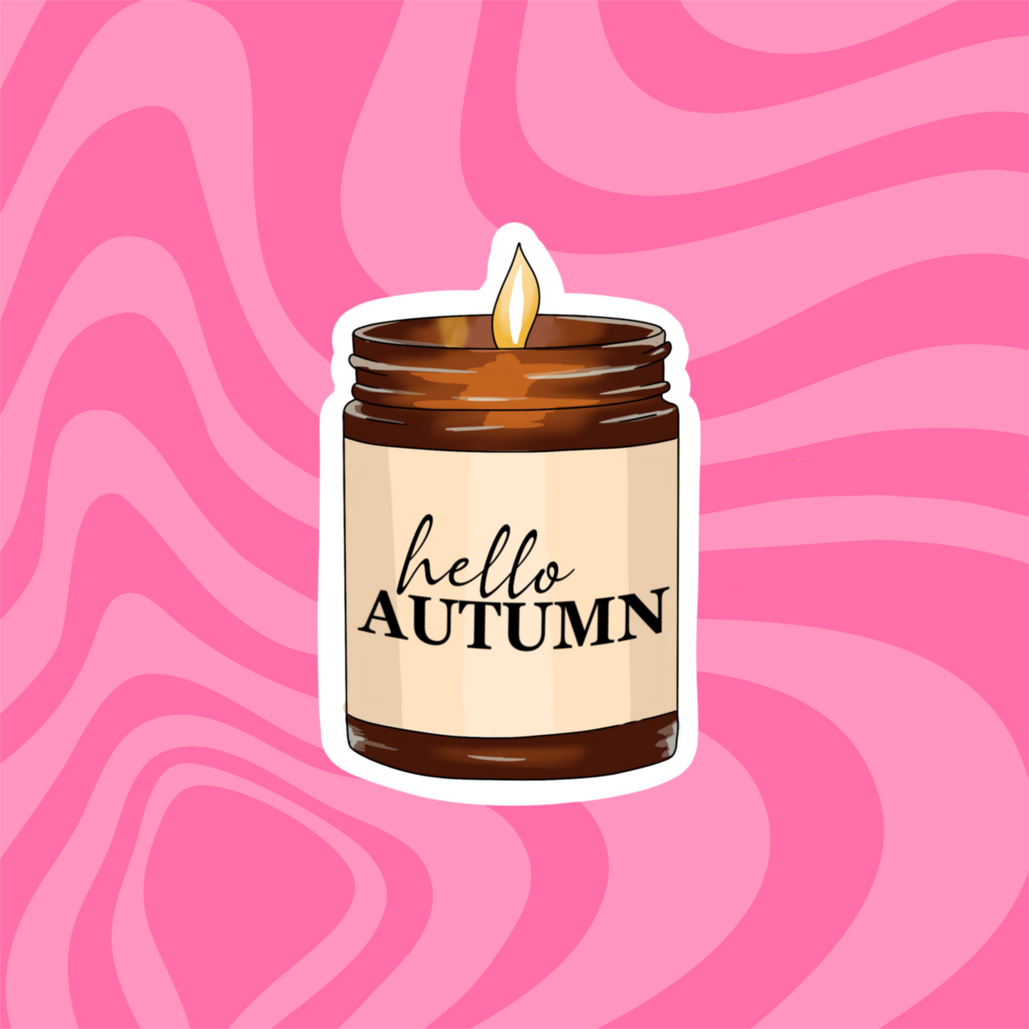 Hello Fall Candle  | It's Fall Y'All