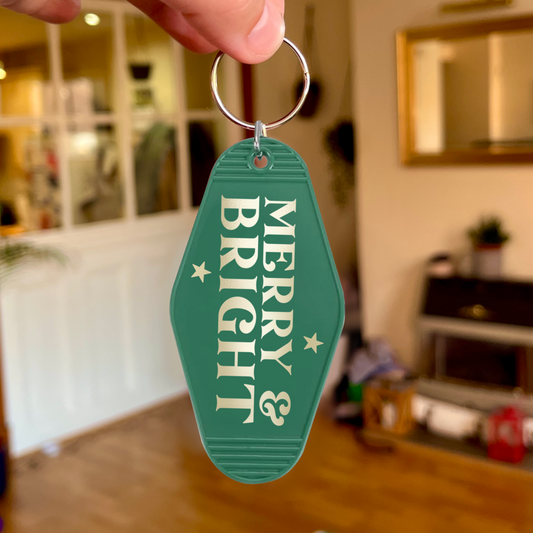 Merry & Bright Keychain | A Very Merry Birch Studios Christmas