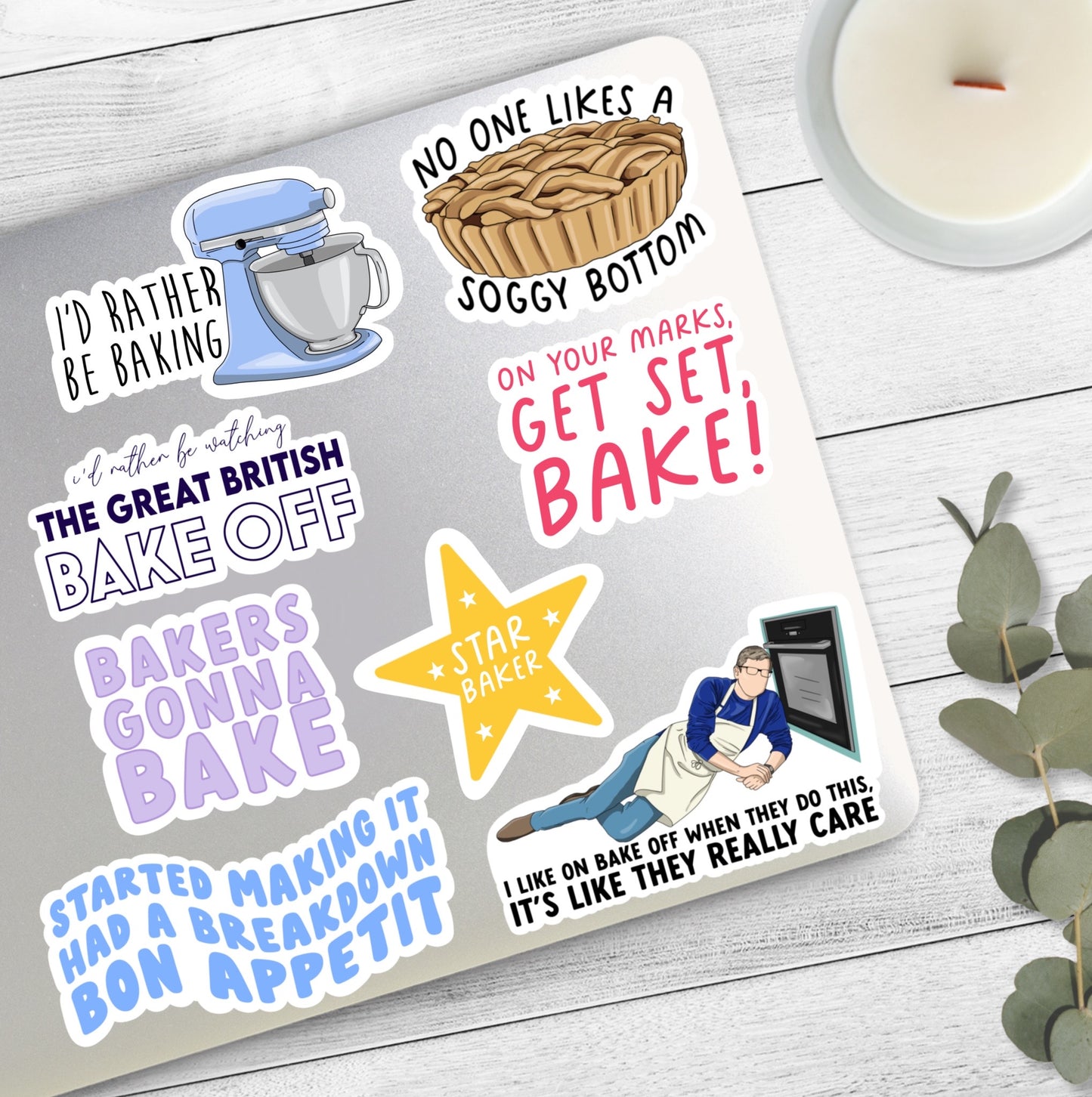 Started Making It, Had a Breakdown, Bon Appetit! James Acaster | Bake Off Stickers