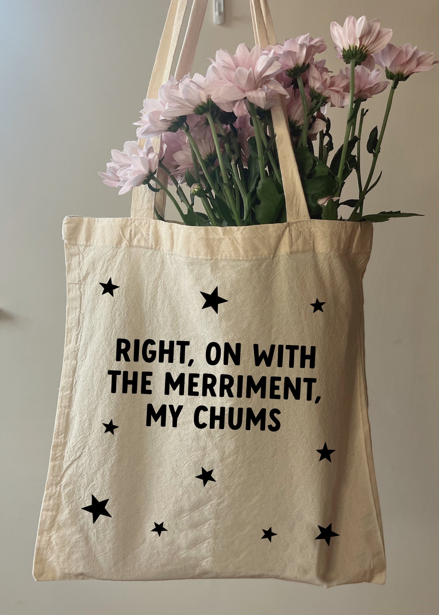 On With the Merriment Chums | Miranda | Christmas Tote