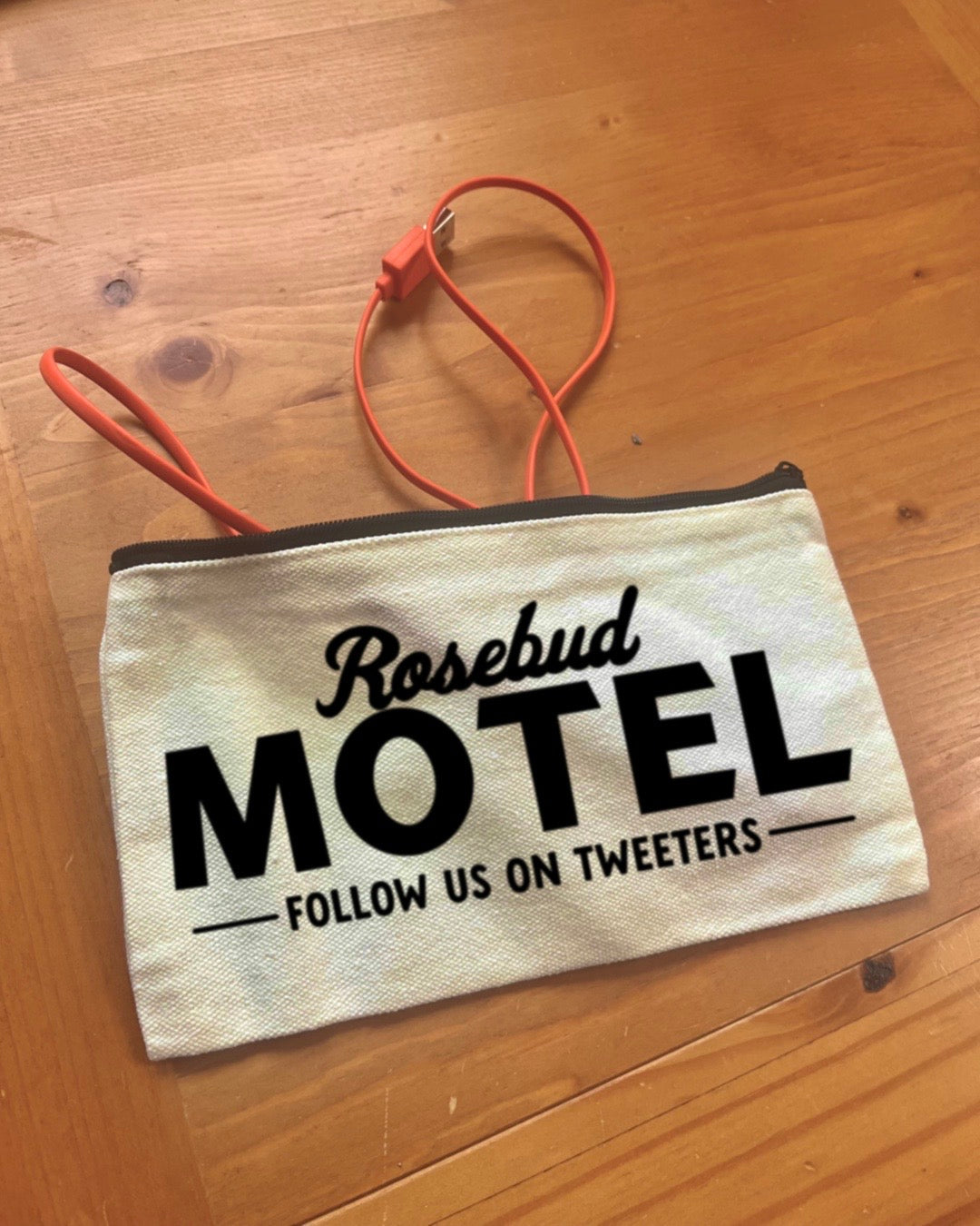 Rosebud Motel | Schitt's Creek | Pencil Case | Makeup Bag | Small Zipped Pouch