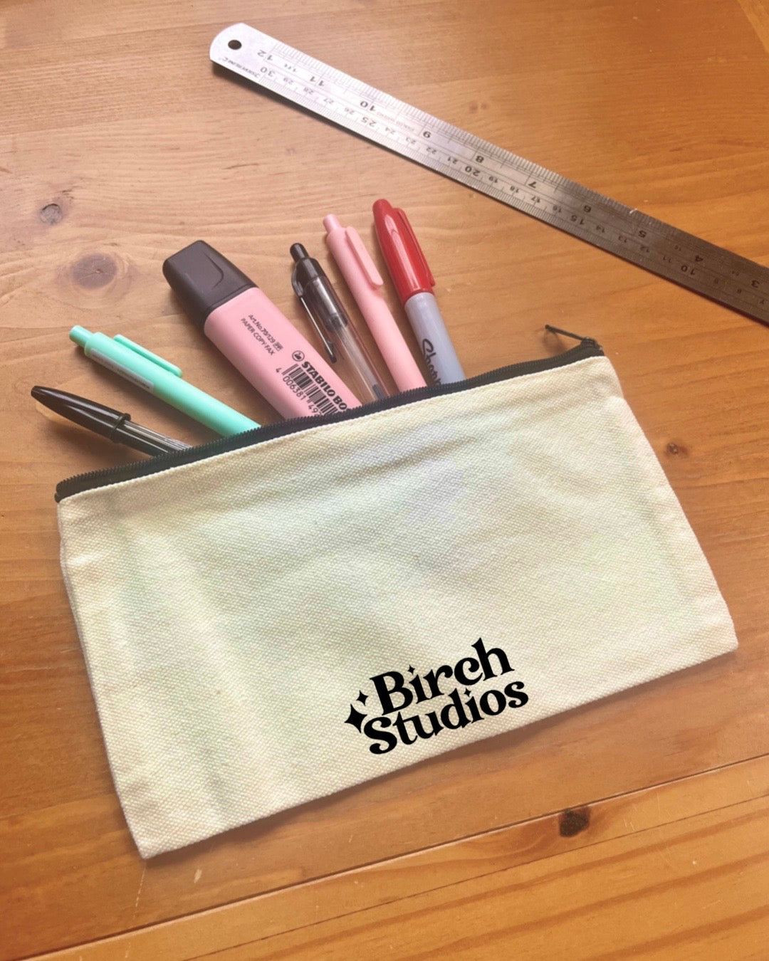 Schrute Farms Logo | The Office | Pencil Case | Makeup Bag | Small Zipped Pouch