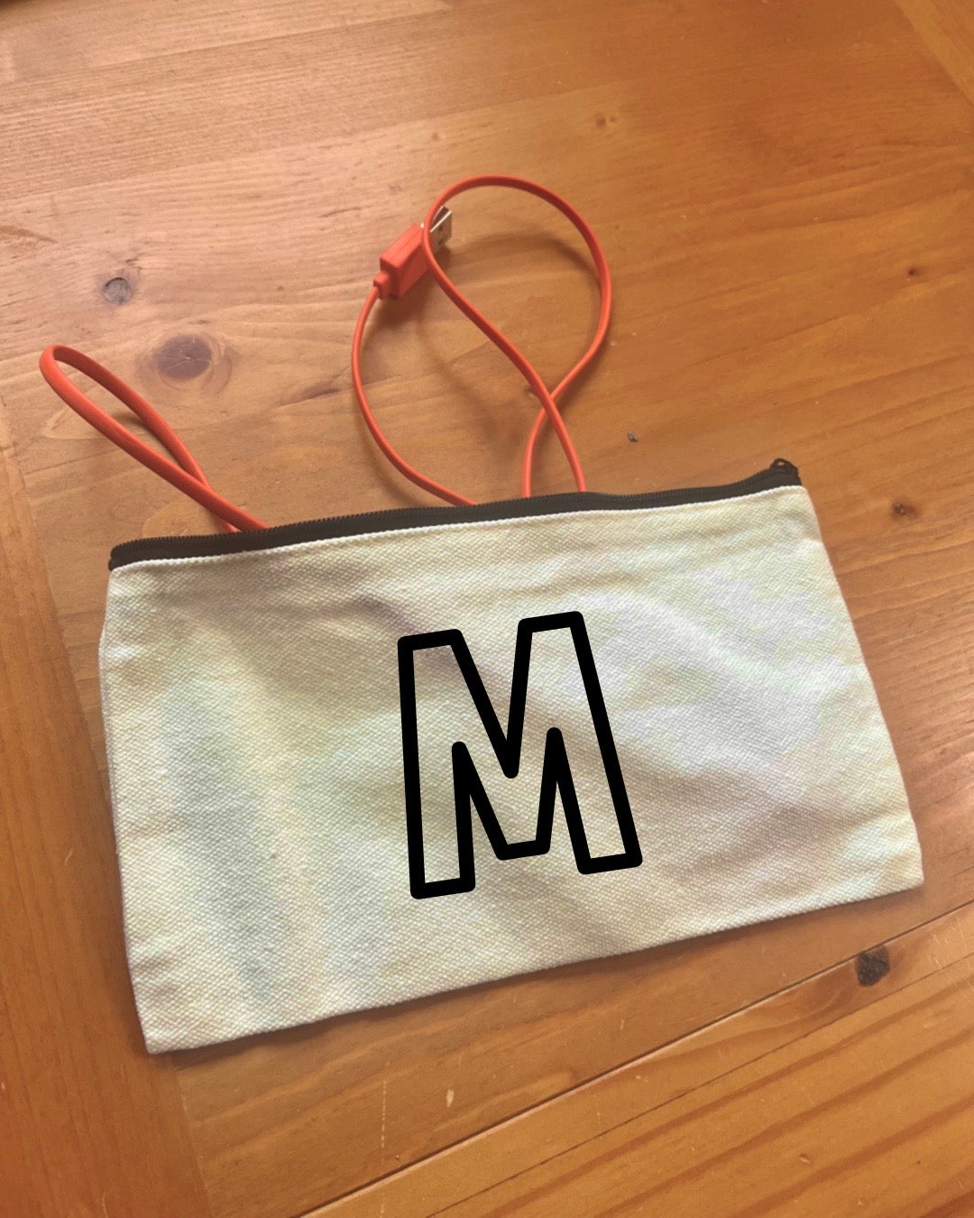 Custom Initial Monogram | Pencil Case | Makeup Bag | Small Zipped Pouch