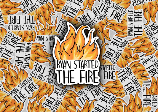 Ryan Started the Fire Sticker | The Office Sticker
