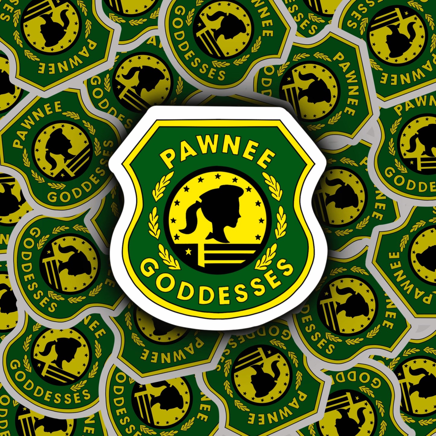 Pawnee Goddesses Sticker | Parks & Recreation Stickers