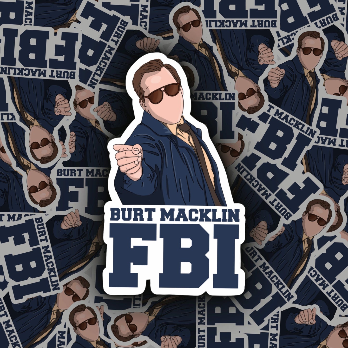 Burt Macklin FBI Sticker | Parks & Recreation Stickers