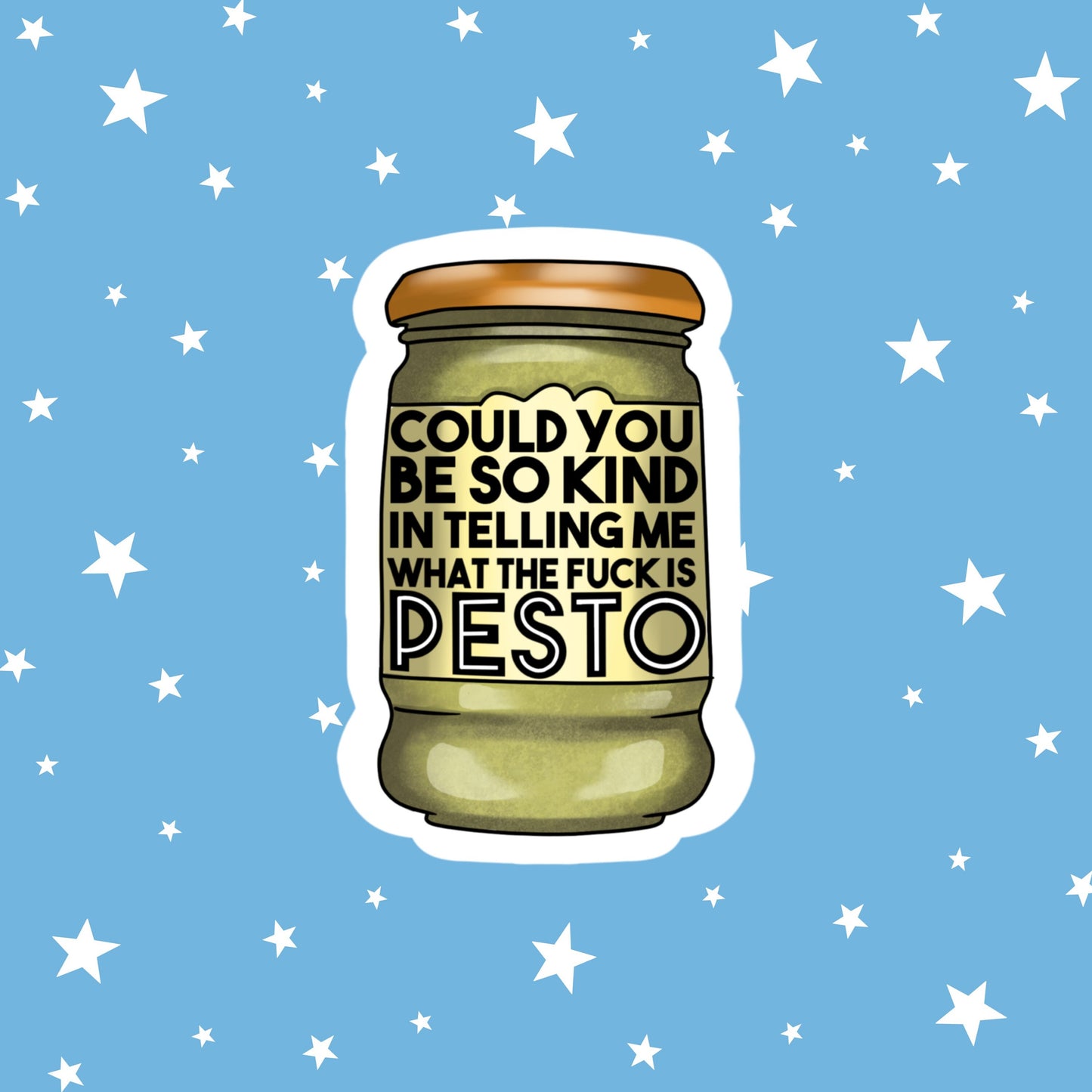 Could You Be So Kind in Telling Me, What the F*** is Pesto? | This Country Sticker | Kurtan Mucklowe