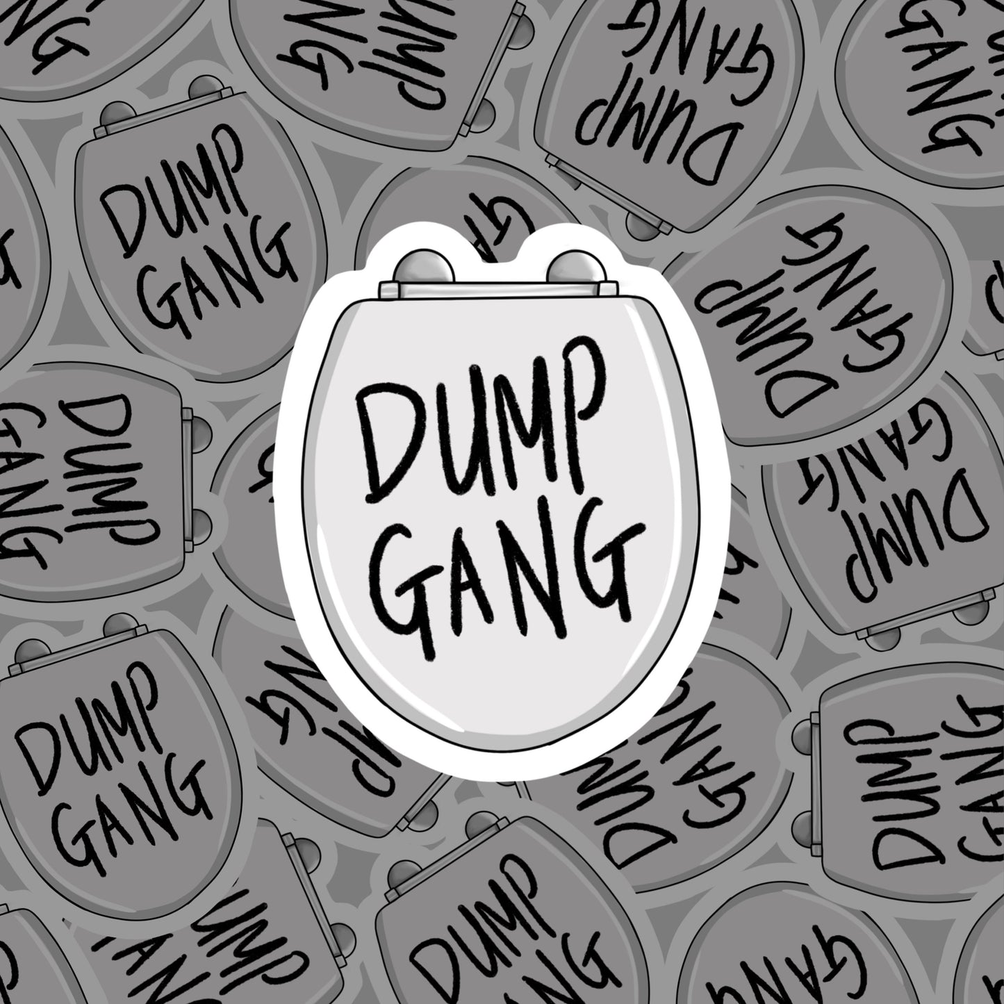 Dump Gang Door Knocker | Toilet Seat | This Country Sticker | Kerry Mucklowe