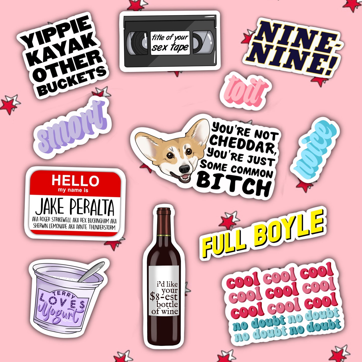 I'd Like Your 8 Dollar-est Bottle of Wine | Jake Peralta | Brooklyn 99 Stickers