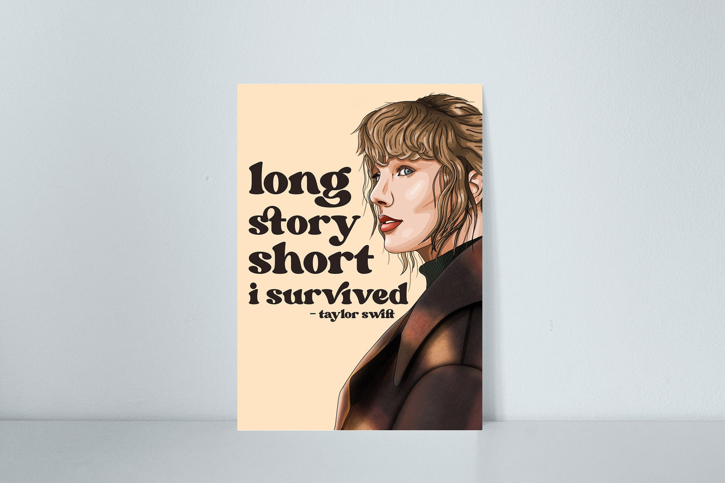 Long Story Short, I Survived | Evermore | Taylor Swift Print | Taylor Swift Illustration