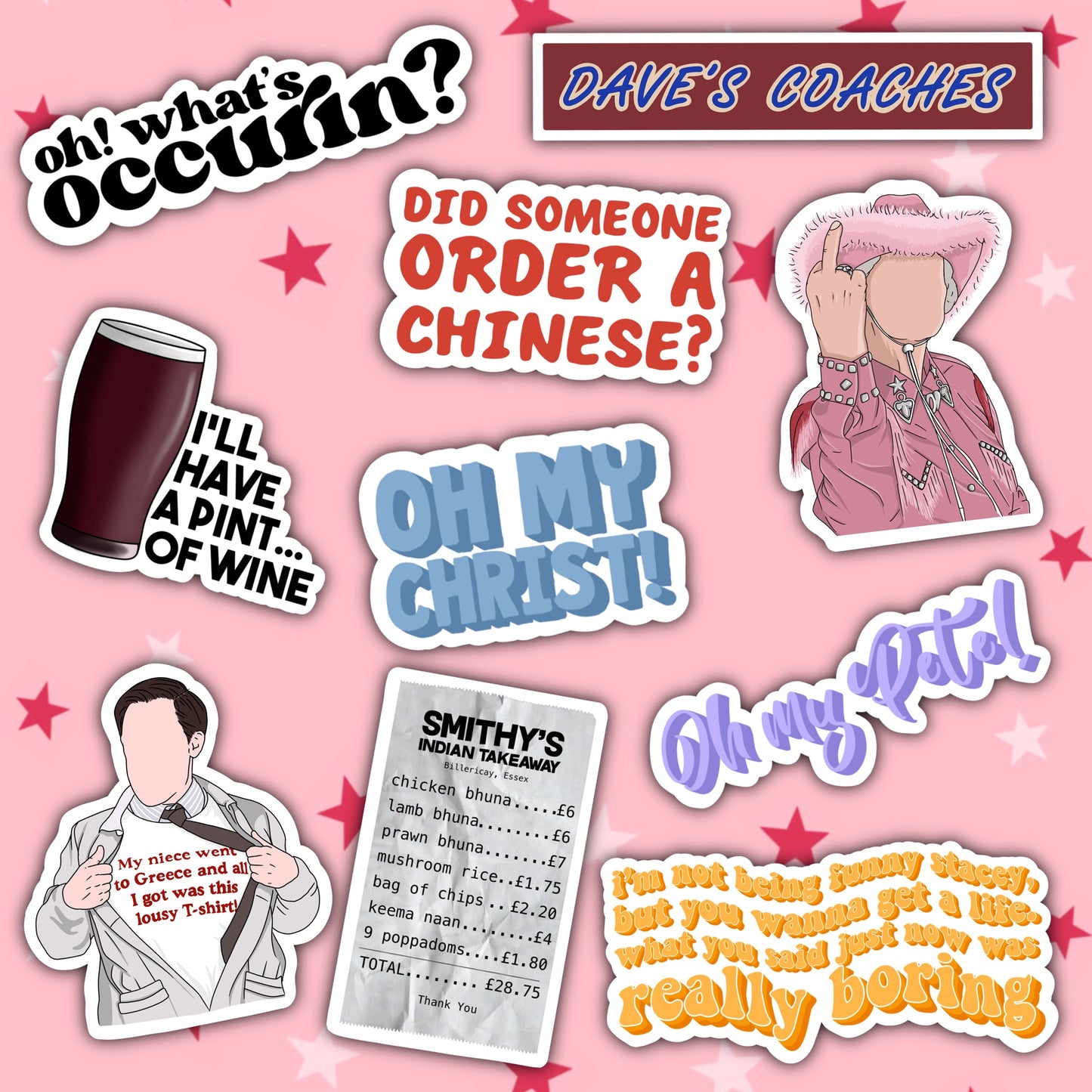 I'll Have a Pint... Of Wine | Nessa | Gavin and Stacey Stickers