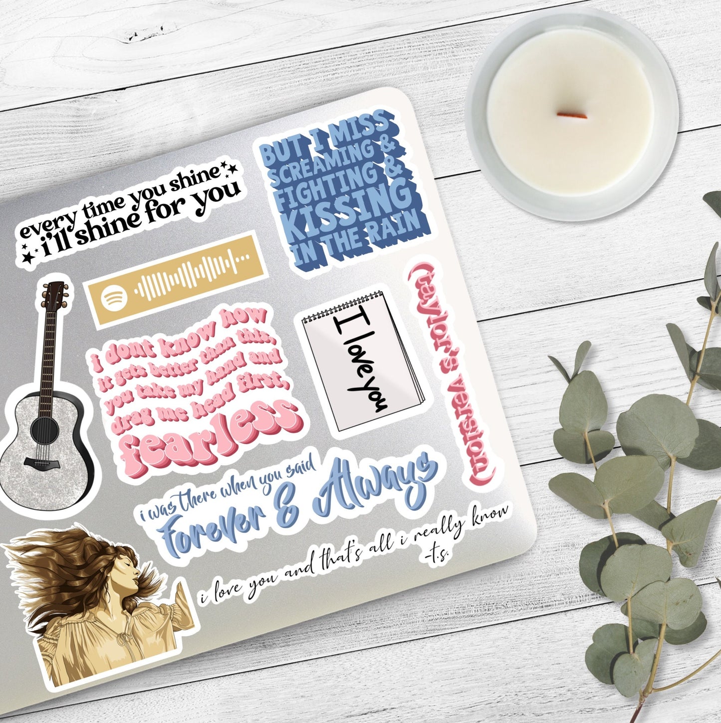 Taylor's Sparkly Guitar | Taylor Swift Sticker | Fearless Era