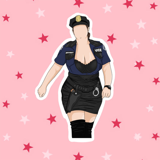 Dina Police Costume Sticker | Superstore Stickers | Superstore TV Show