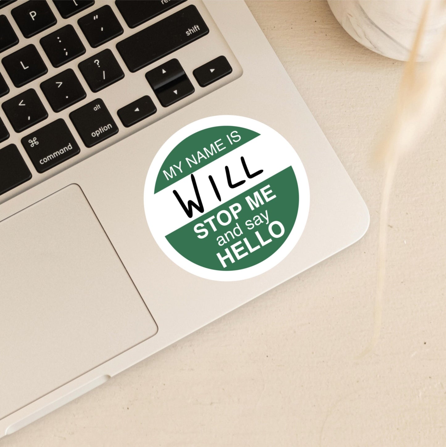 Hello I'm Will Badge | Will's First Day | Inbetweeners Stickers | UK Stickers