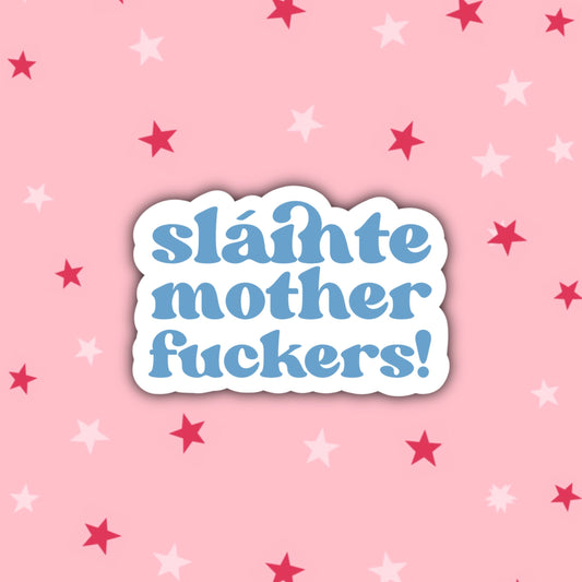 Sláinte Motherfuckers! | Michelle | Derry Girls Stickers