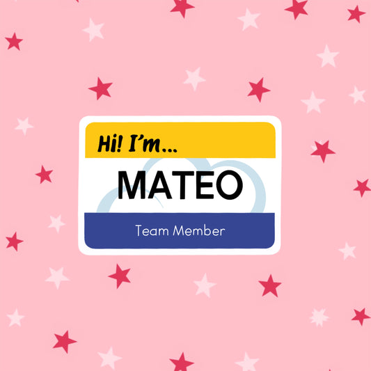 Mateo Name Badge Sticker | Mateo Sticker | Superstore Stickers | Superstore TV Show
