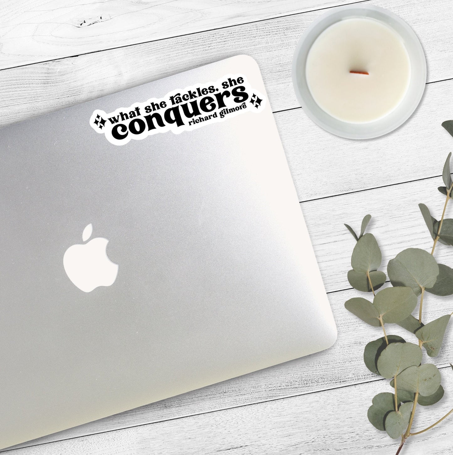 What She Tackles, She Conquers | Richard Gilmore | Gilmore Girls Sticker